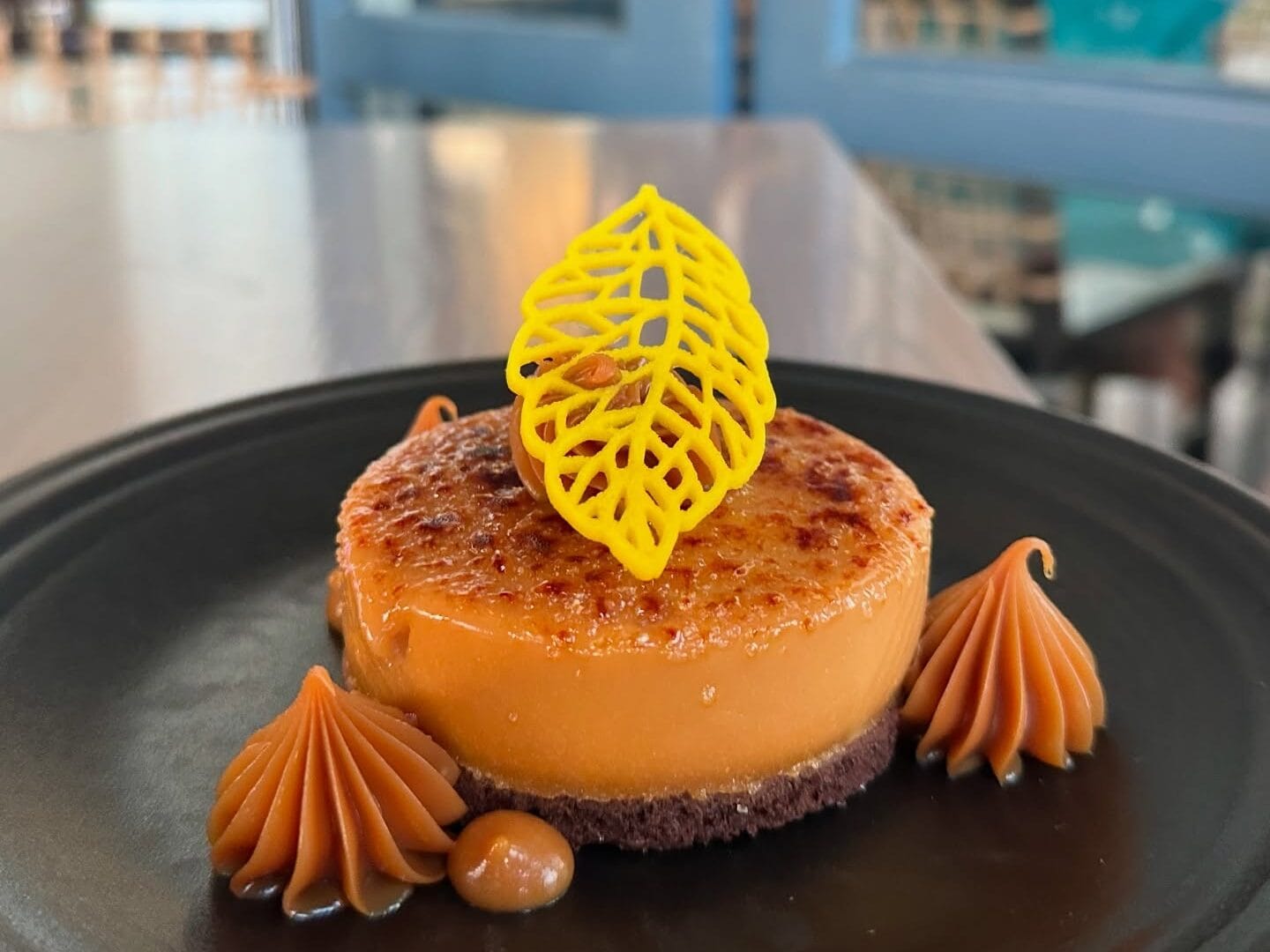 Dulce de leche Crème Brûlée Magical Dining Four Flamingos - image by Dani Meyering