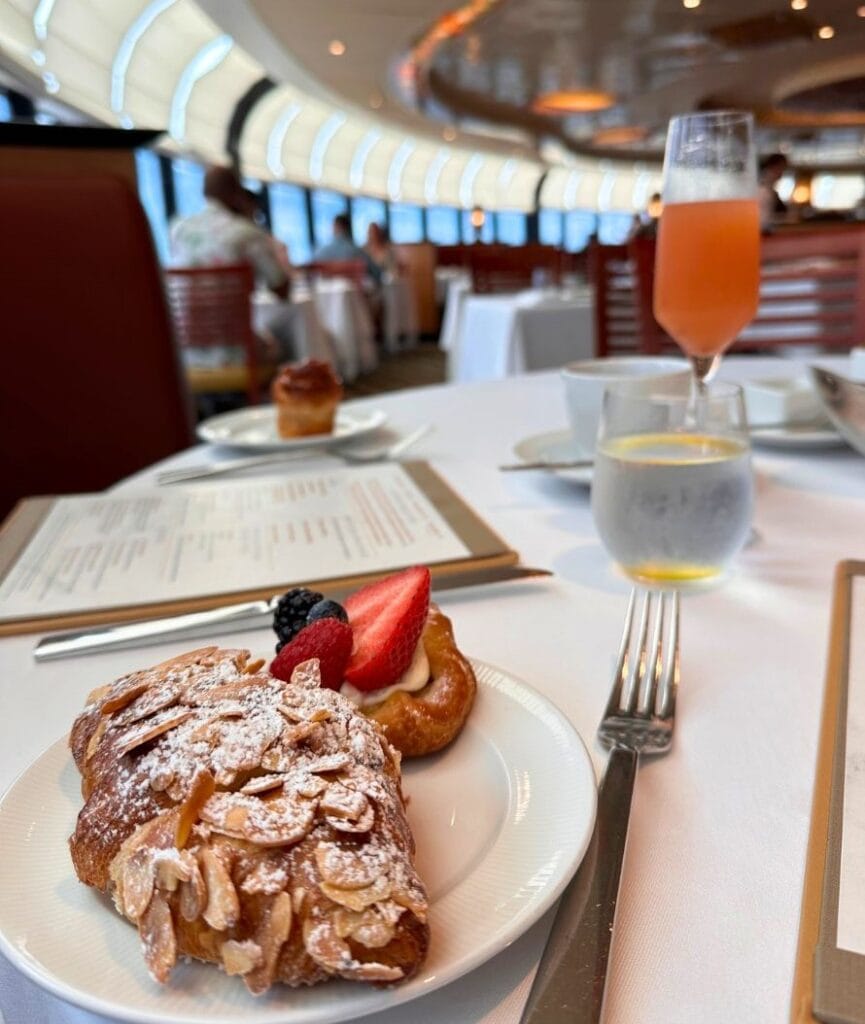 Almond Croissant and Fruit Tart Palo Brunch Disney Magic - image by Dani Meyering