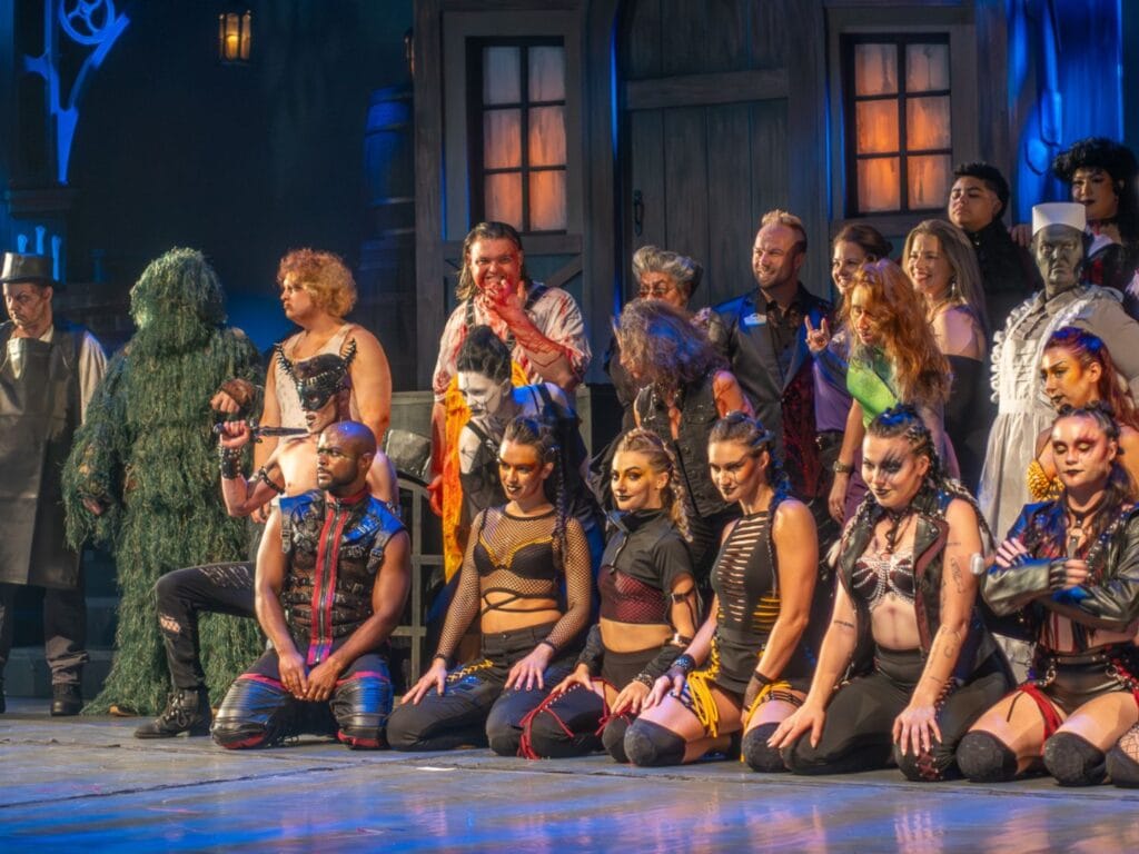 SeaWorld Orlando Howl O Scream cast in costume on stage - photo by Zoe Joiner