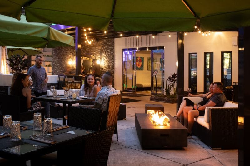The outdoor patio at Delaney's Tavern is great for a downtown date night in Orlando