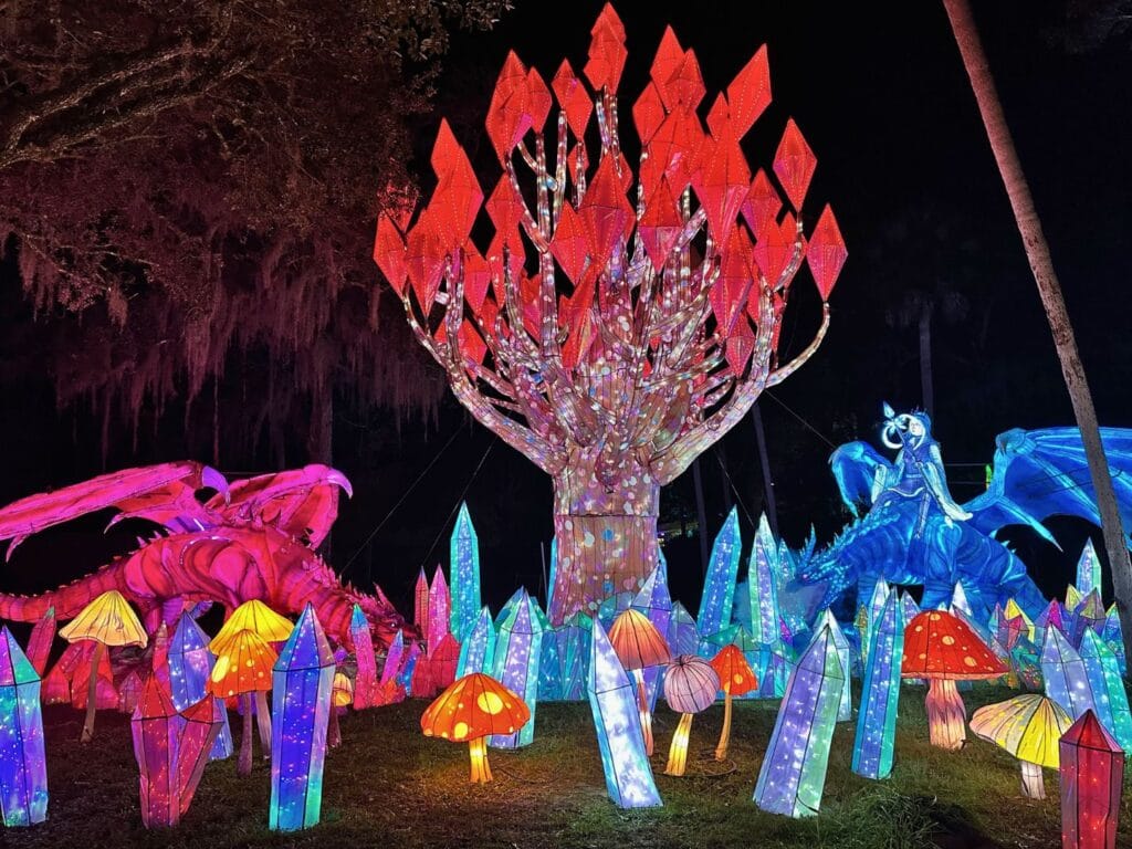 New Fire and Ice Dragons at Asian Lantern Festival 2025 Central Florida Zoo - image by Dani Meyering