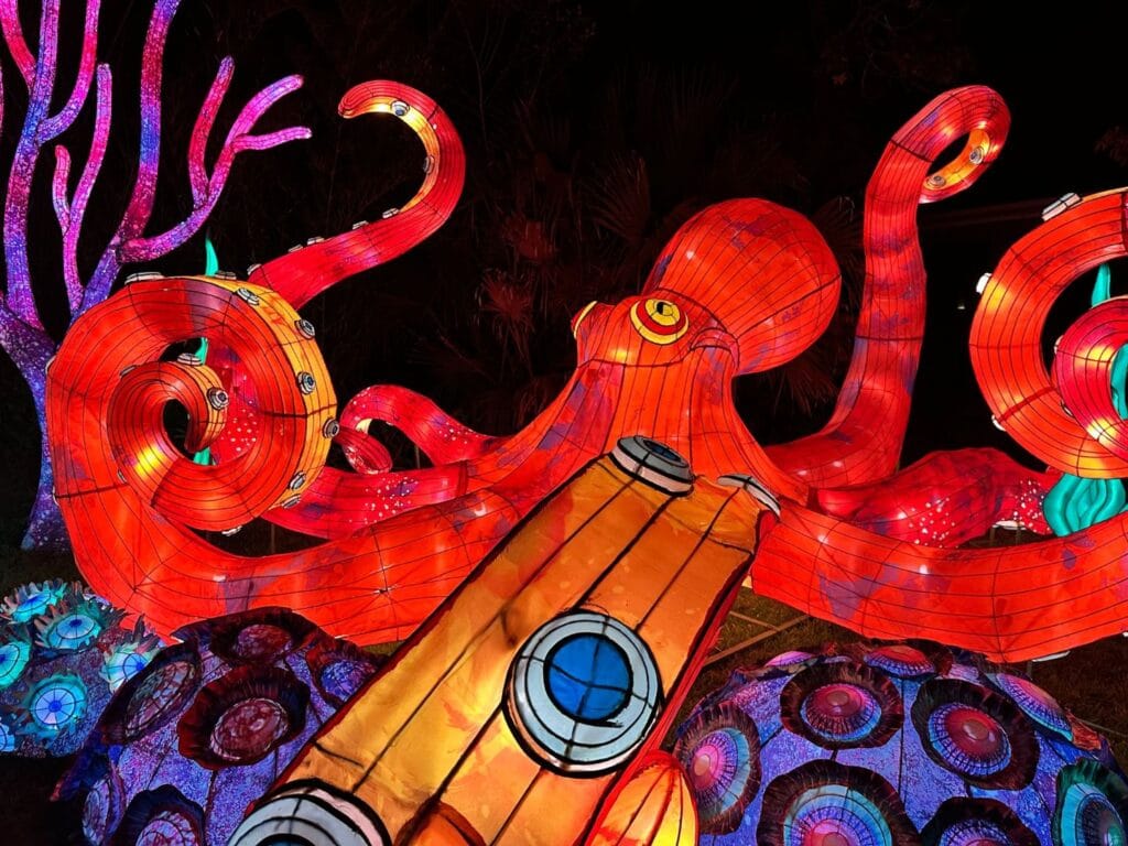 Octopus at Asian Lantern Festival 2025 Central Florida Zoo - image by Dani Meyering