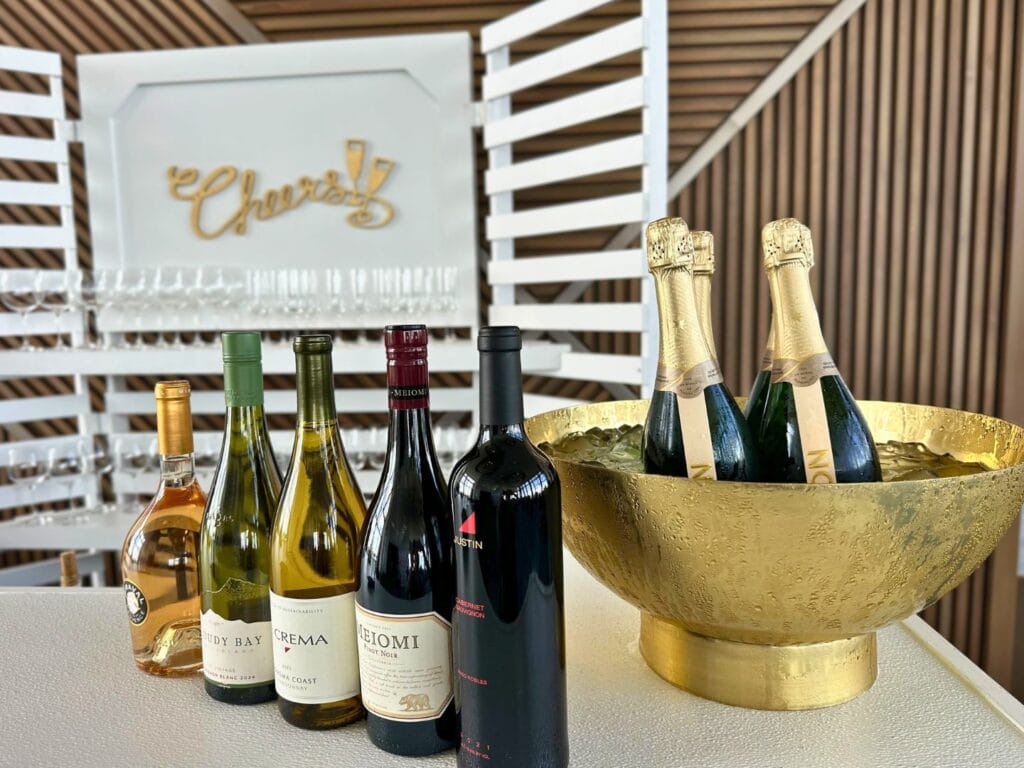 Wine bottles for Swan Dolphin Food & Wine Classic - image by Dani Meyering comp