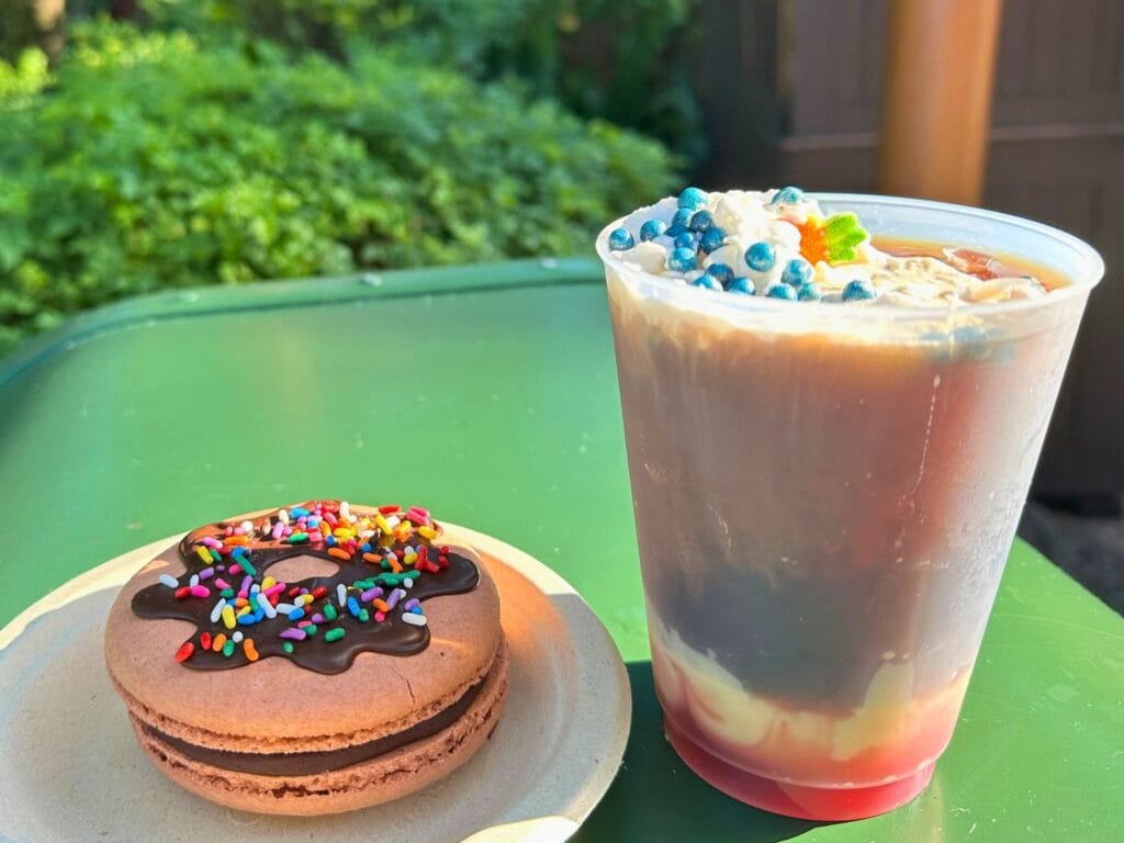 Disney adults Zootopia Better Zoogether at Animal Kingdom Clawhauser Macaron and Judy Hopps Cold Brew - image by Dani Meyering