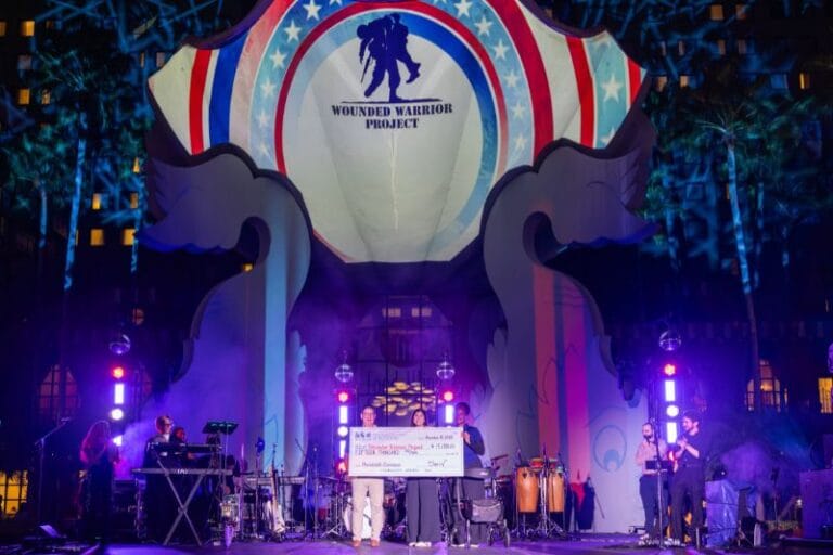 Wounded Warrior Project representatives during Dolphin Food & Wine Classic 2025 donation