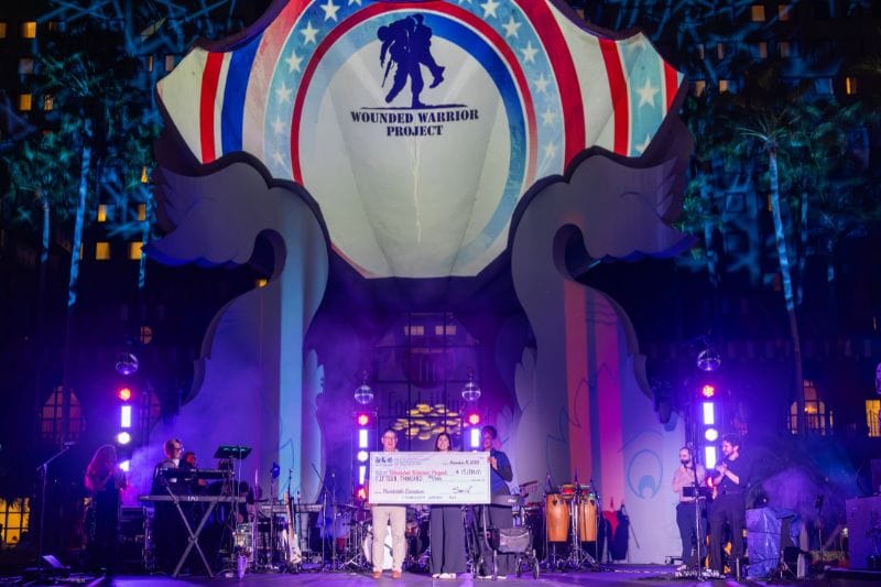 Wounded Warrior Project representatives during Dolphin Food & Wine Classic 2025 donation