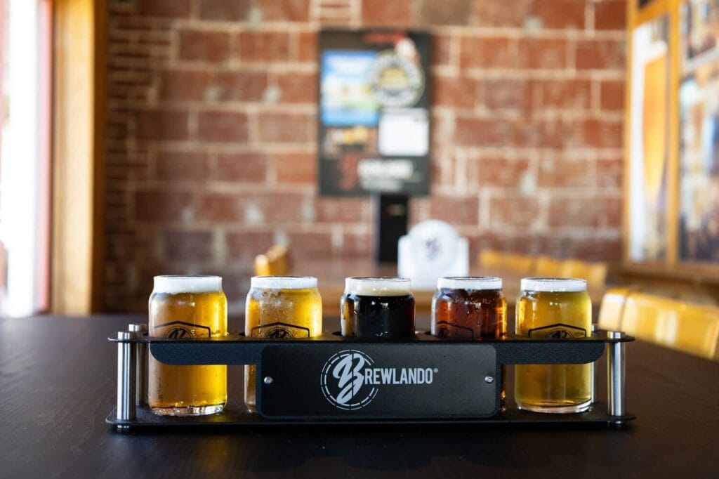 Brewlando Beer Flight at Sanford location - image credit Brewlando