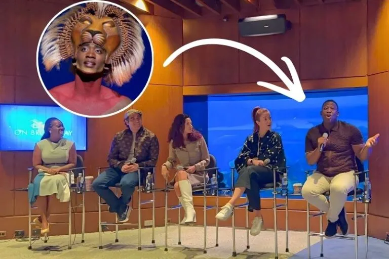 Jelani Remy (The Lion King) Disney on Broadway Panel at EPCOT Festival of the Arts - image by Dani Meyering with lion king photo