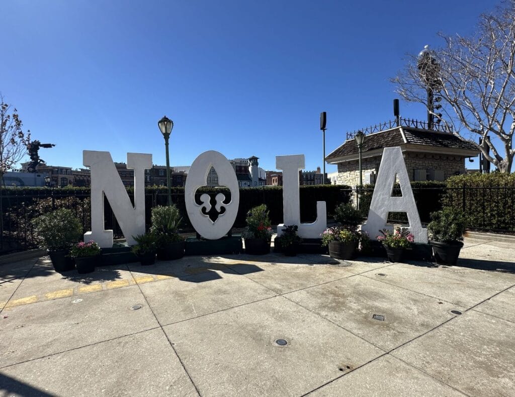 Universal Orlando Mardi Gras NOLA Sign