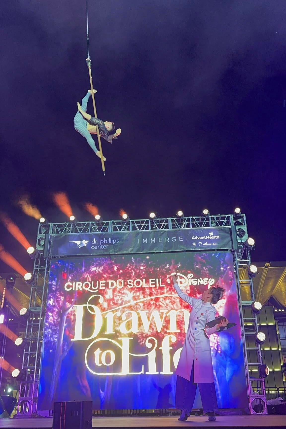 Cirque du Soleil Drawn to Life aerial performersat IMMERSE Fest 2026 - image by Dani Meyering