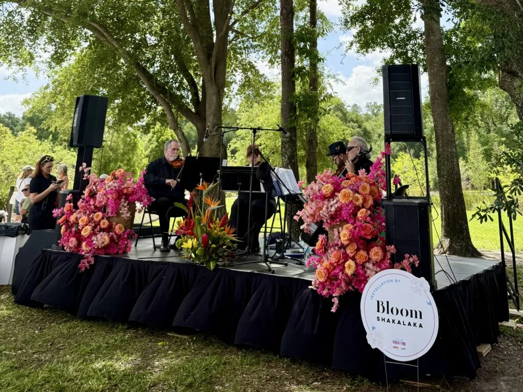 live band on stage at Bloom flower festival at bonnet springs park