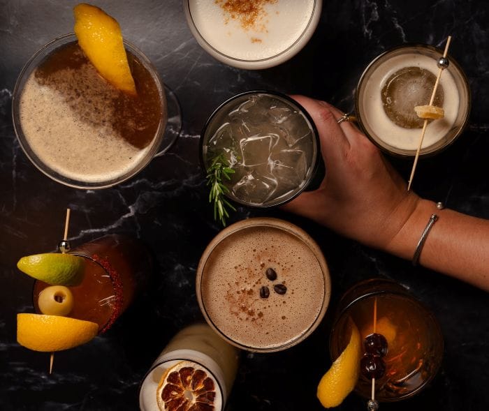 Drinks and bites from the Happy Hour at Delaney's Tavern