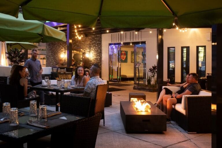 Delaney's Tavern has a relaxing outdoor patio perfect for date night