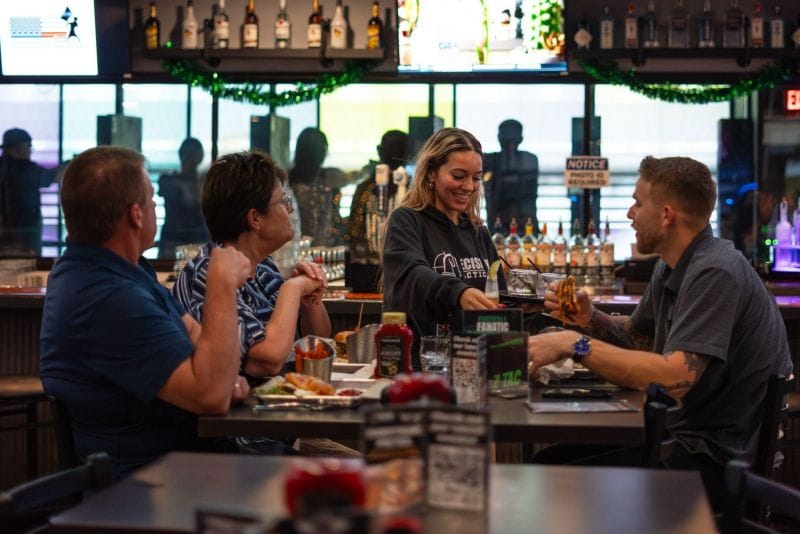 food and drink at the bar at Decision Tactical 