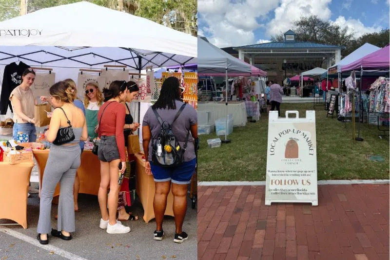 Summer markets with Collective Corner Florida taken by co-founders, Veronica Irizarry and Taylor Bianco