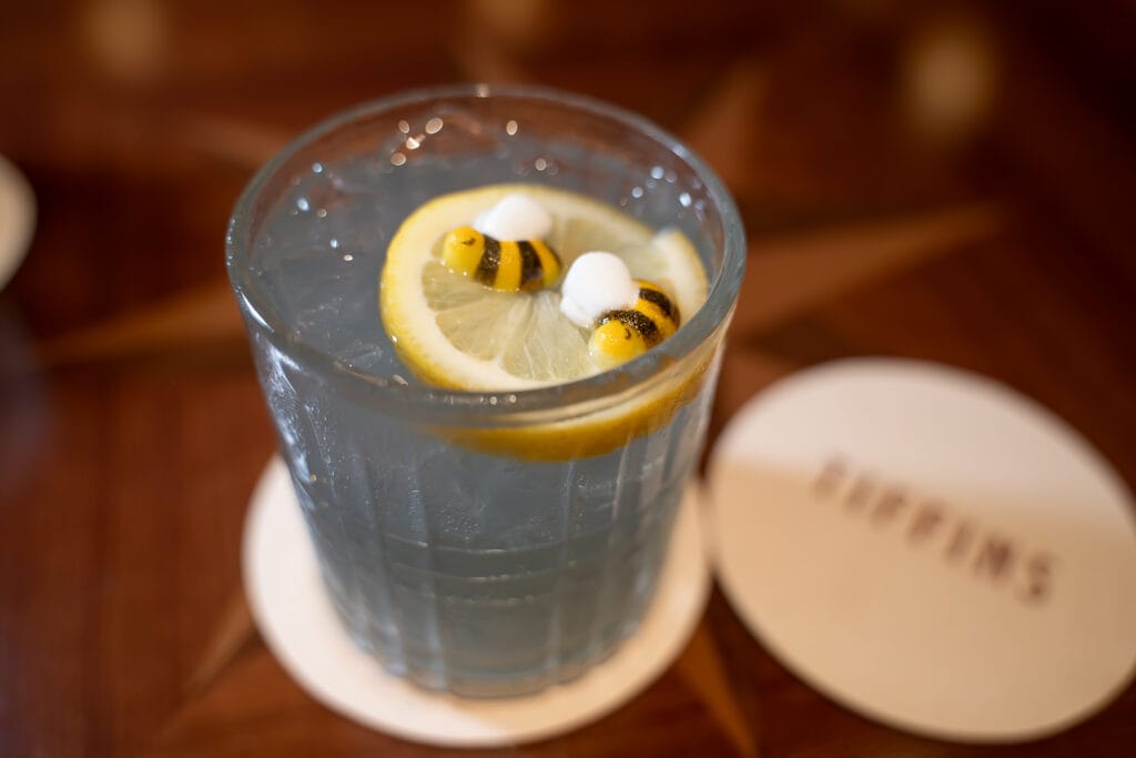 The Pachyderm and The Pollinator cocktail at Nomad Lounge.