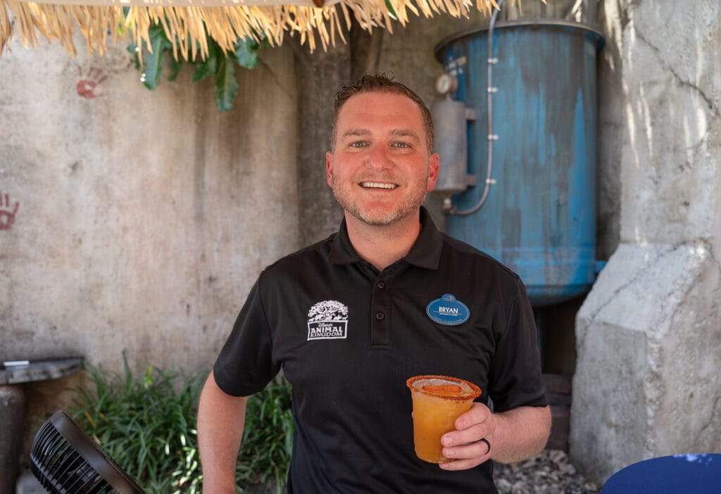 Bryan Maroun, Proprietor, Pandora: World of Avatar at Disney's Animal Kingdom with his favorite drink, Trader's Tailwind.