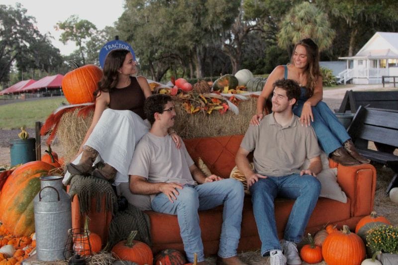 Amber Brooke Farms couple at pumpkin  patch