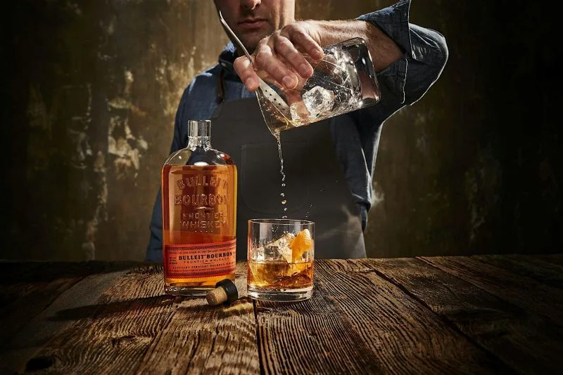 bartender pouring Bulleit Whiskey at The Whiskey's Bulleit Tasting in Orlando
